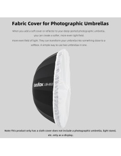 Difusor de Luz Suave Godox DPU-165T 165cm Blanco para Paraguas 2