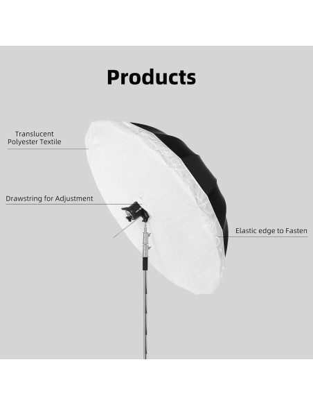 Difusor de Luz Suave Godox DPU-165T 165cm Blanco para Paraguas