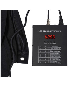 Fondo de Escenario LED 4x4m POIOKLJRE con Cortinas de Estrellas 2