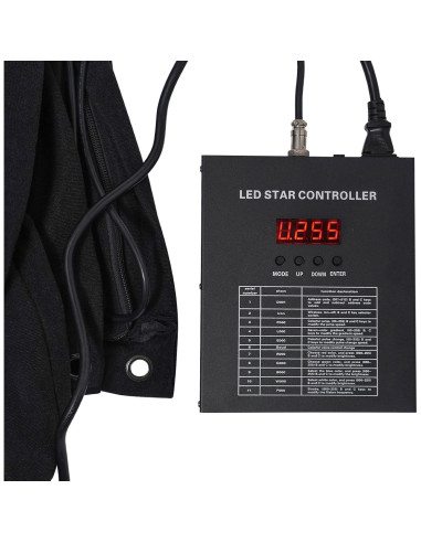 Fondo de Escenario LED 4x4m POIOKLJRE con Cortinas de Estrellas