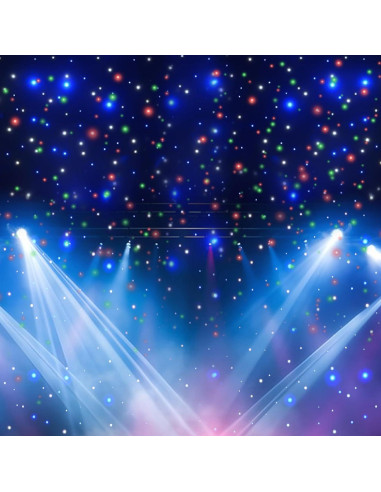 Fondo de Escenario LED 4x4m POIOKLJRE con Cortinas de Estrellas