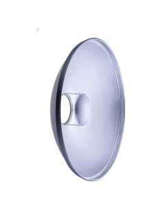 Plato de Belleza Plateado 43cm Glow para Balcar/Alien Bees