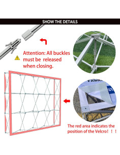 Stand de Exhibición Emergente ZORUMOI 2.29x2.29m Personalizable 2