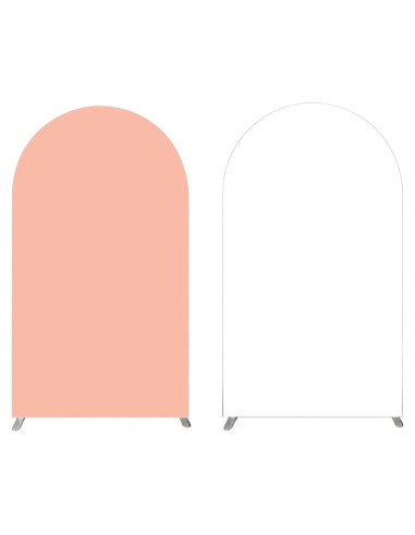 Cubierta de fondo de arco doble cara LKXHarleya 0.49m x 1.20m Rosa Blanco