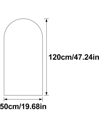Cubierta de fondo de arco doble cara LKXHarleya 0.49m x 1.20m Rosa Blanco