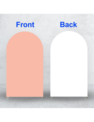 Cubierta de fondo de arco doble cara LKXHarleya 0.49m x 1.20m Rosa Blanco