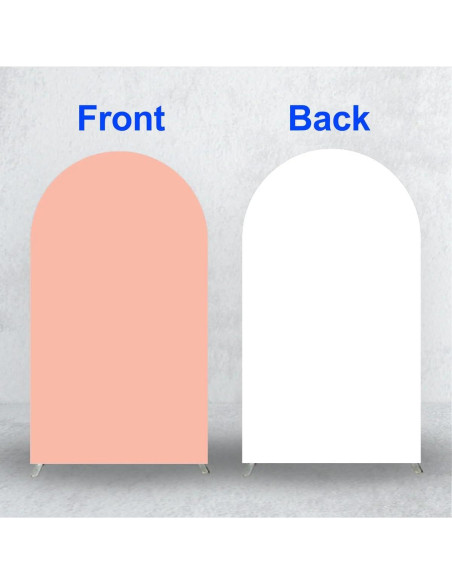 Cubierta de fondo de arco doble cara LKXHarleya 0.49m x 1.20m Rosa Blanco
