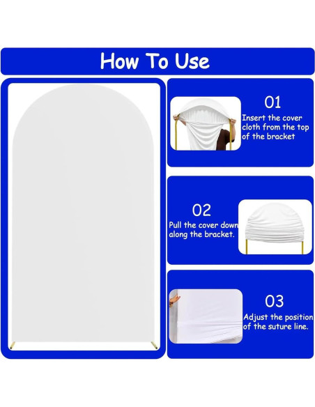 Cubierta de fondo de arco doble cara LKXHarleya 0.49m x 1.20m Rosa Blanco