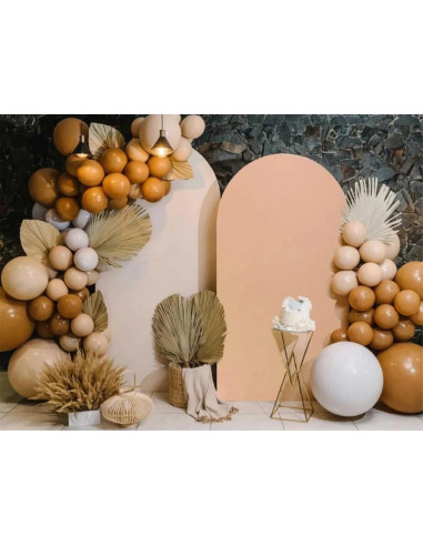 Cubierta de fondo de arco doble cara LKXHarleya 0.49m x 1.20m Rosa Blanco