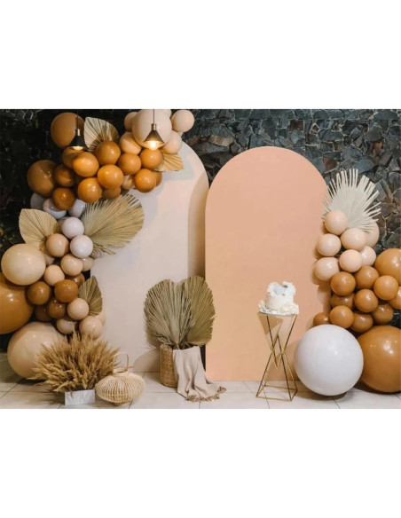 Cubierta de fondo de arco doble cara LKXHarleya 0.49m x 1.20m Rosa Blanco