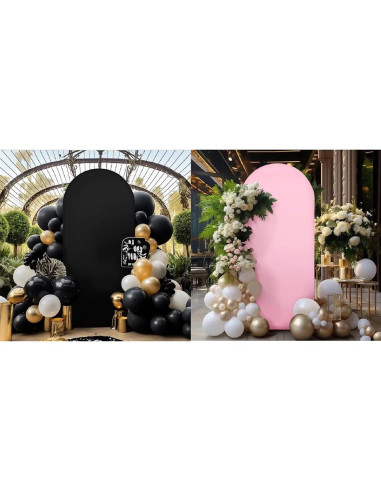 Cubierta de fondo de arco doble cara LKXHarleya 0.49m x 1.20m Rosa Blanco