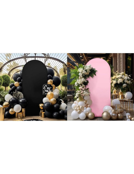 Cubierta de fondo de arco doble cara LKXHarleya 0.49m x 1.20m Rosa Blanco