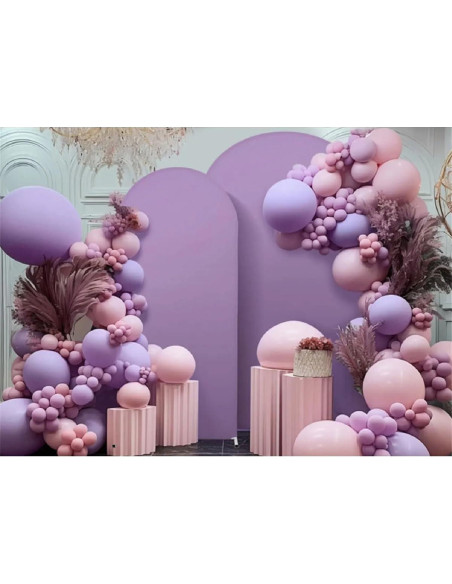 Cubierta de fondo de arco doble cara LKXHarleya 0.49m x 1.20m Rosa Blanco