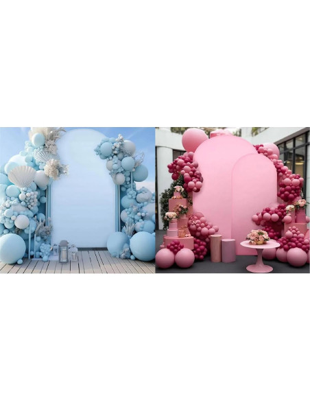 Cubierta de fondo de arco doble cara LKXHarleya 0.49m x 1.20m Rosa Blanco