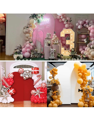 Cubierta de fondo de arco doble cara LKXHarleya 0.49m x 1.20m Rosa Blanco