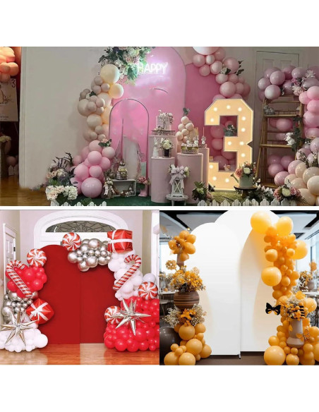 Cubierta de fondo de arco doble cara LKXHarleya 0.49m x 1.20m Rosa Blanco