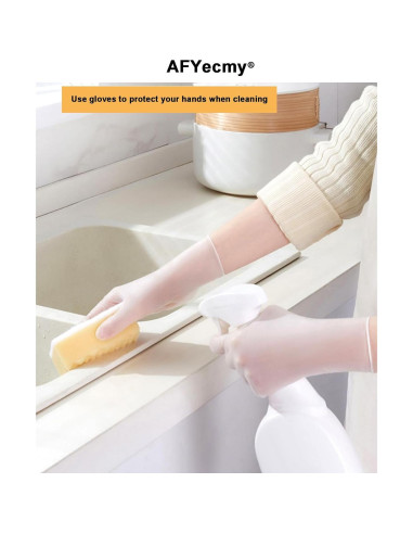 Guantes de Vinilo Transparentes AFYecmy 5 Mil Extra Grande 100 Unidades