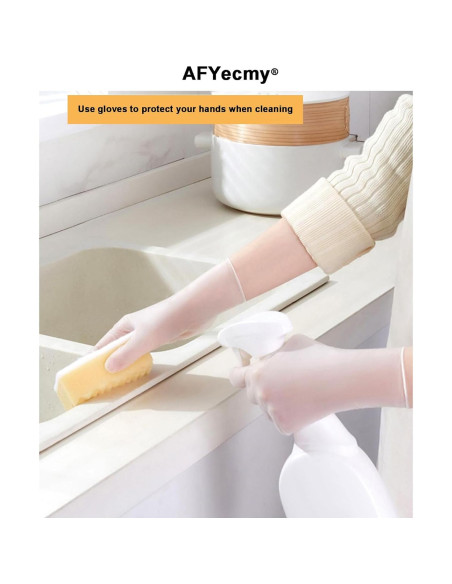 Guantes de Vinilo Transparentes AFYecmy 5 Mil Extra Grande 100 Unidades