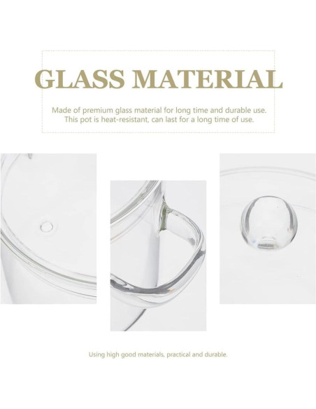 Cacerola de Vidrio Thsinde 1.6L con Tapa y Mango Resistente