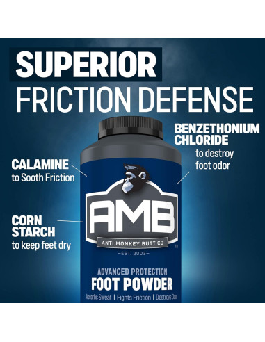 Polvo para Pies Anti Monkey Butt 226.8 g - Alivio Olores y Picazón