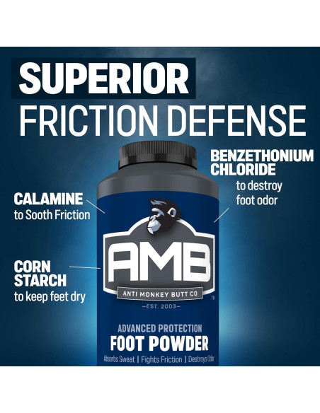 Polvo para Pies Anti Monkey Butt 226.8 g - Alivio Olores y Picazón