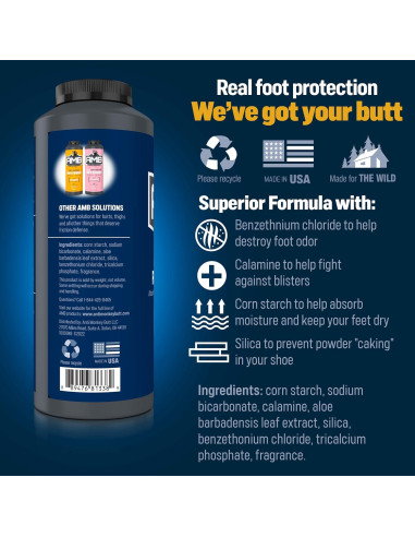 Polvo para Pies Anti Monkey Butt 226.8 g - Alivio Olores y Picazón