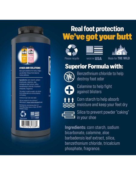 Polvo para Pies Anti Monkey Butt 226.8 g - Alivio Olores y Picazón