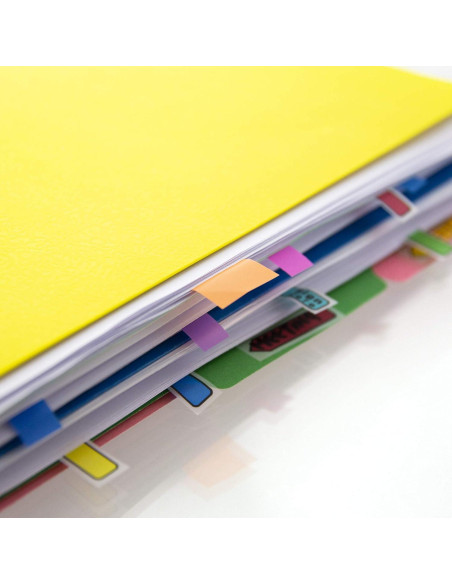 BAZIC Marcadores de Página Neón 24-Paq 120 Banderas PET