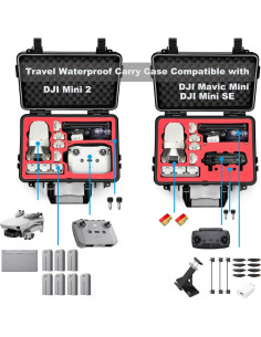 Estuche Duro Impermeable Lekufee para DJI Mini 2 y Accesorios 2