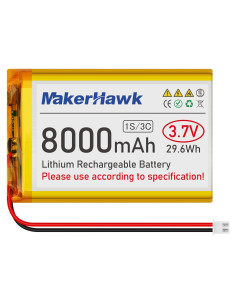 Batería LiPo MakerHawk 3.7V 8000mAh con protección dual