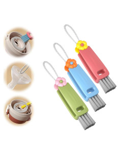 Cepillo de limpieza 3 en 1 Fuiyuqa para ranuras y botellas