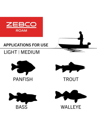 Carrete de Pesca Spincast Zebco Roam 30, 10 kg, Ambidextro