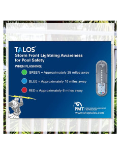 Cartel de Seguridad para Piscina TALOS 60.96x45.72cm con Detector de Rayos