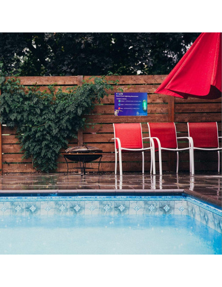 Cartel de Seguridad para Piscina TALOS 60.96x45.72cm con Detector de Rayos