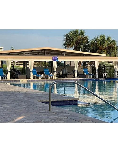 Cartel de Seguridad para Piscina TALOS 60.96x45.72cm con Detector de Rayos