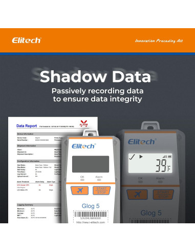 Registrador de Datos de Temperatura Elitech Glog5T 150 Días