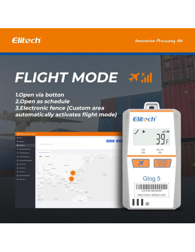 Registrador de Datos de Temperatura Elitech Glog5T 150 Días