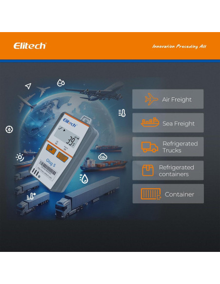 Registrador de Datos de Temperatura Elitech Glog5T 150 Días