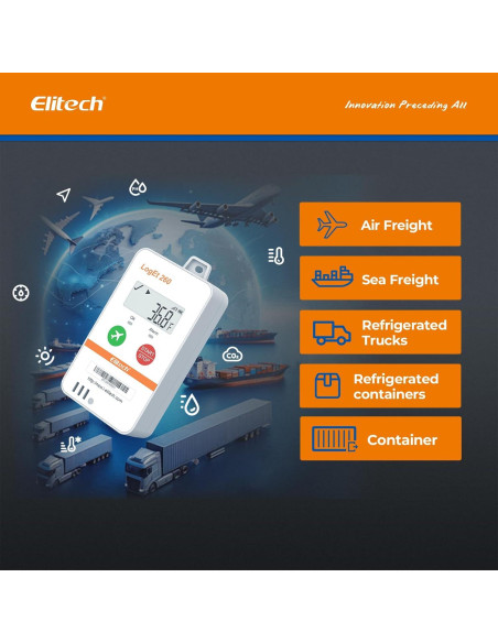 Registrador de Datos de Temperatura y Humedad Elitech Loget260