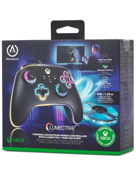 Controlador con cable PowerA Advantage Xbox Series X|S RGB