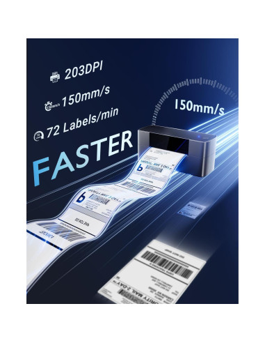 Impresora de Etiquetas Térmicas Bluetooth WCZ 4x6 Inalámbrica