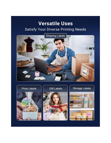 Impresora de Etiquetas Térmicas Bluetooth WCZ 4x6 Inalámbrica