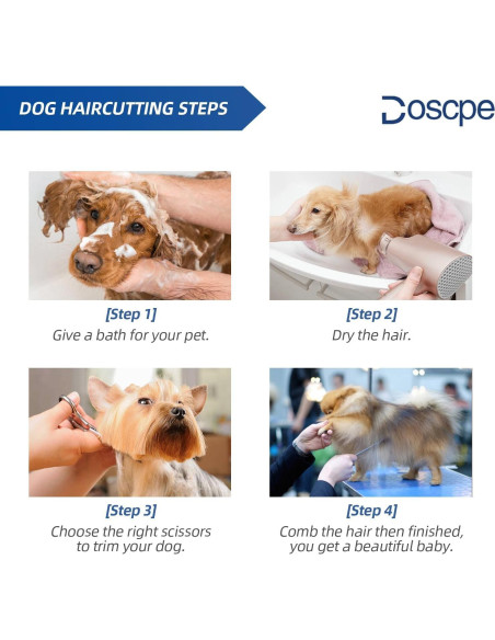 Juego de Tijeras de Aseo Profesional Doscpe 6 en 1 para Mascotas