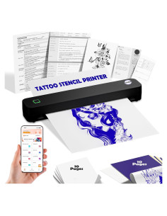 Impresora de Tatuajes Térmica Inalámbrica YUEBBB Negro