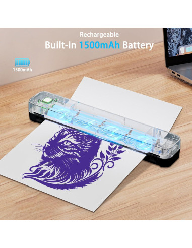 Impresora de Tatuajes Térmica Inalámbrica YUEBBB Negro