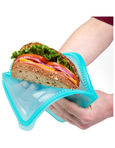 Bolsa de Sándwich de Silicona ProKeeper 710 ml Verde Azulado