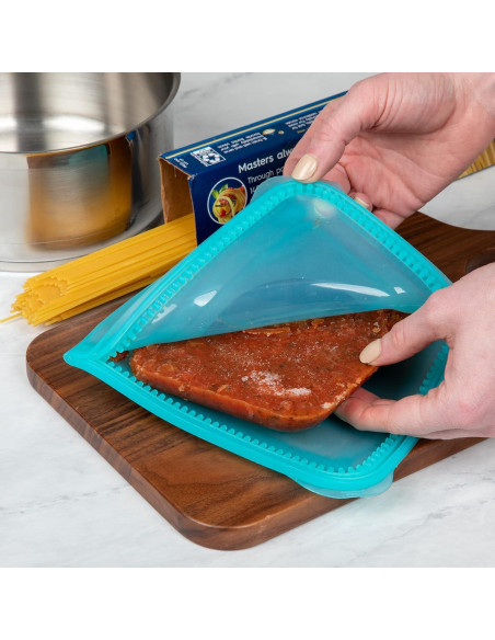 Bolsa de Sándwich de Silicona ProKeeper 710 ml Verde Azulado