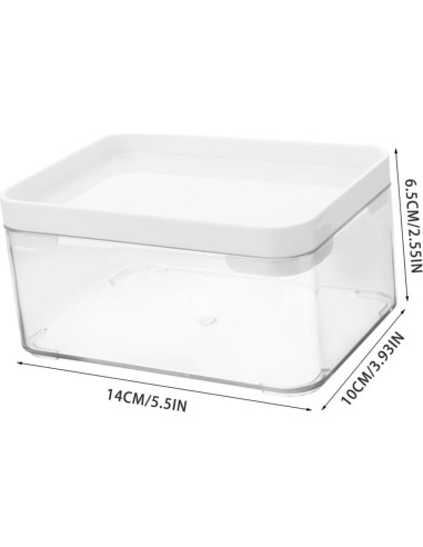 2 Cajas Organizadoras de Lavandería Hemobllo Transparentes 14x10cm