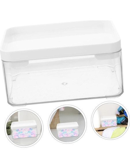 2 Cajas Organizadoras de Lavandería Hemobllo Transparentes 14x10cm