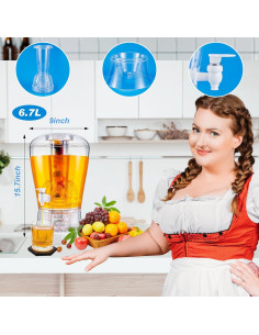 Dispensador de Bebidas Maxcheck 2 Piezas 6.8L Acrílico 2